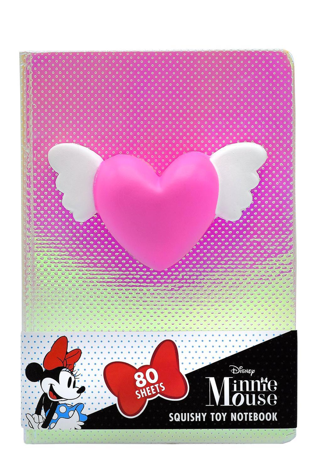 Minnie mouse anteckningsbok 80 sidor med fluffhjärta mimmi pigg