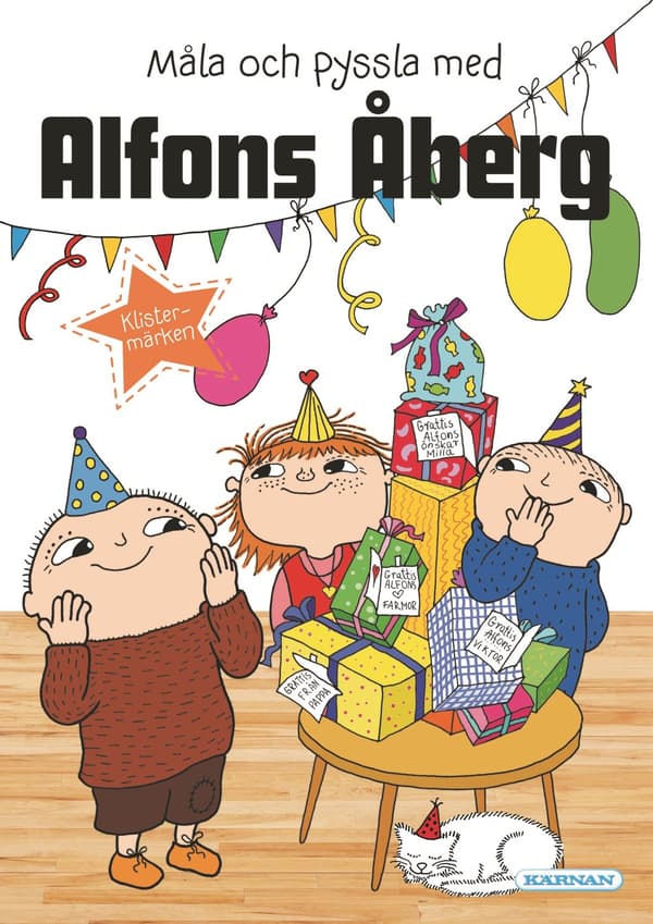 Målarbok Alfons Åberg med klistermärken, Kärnan