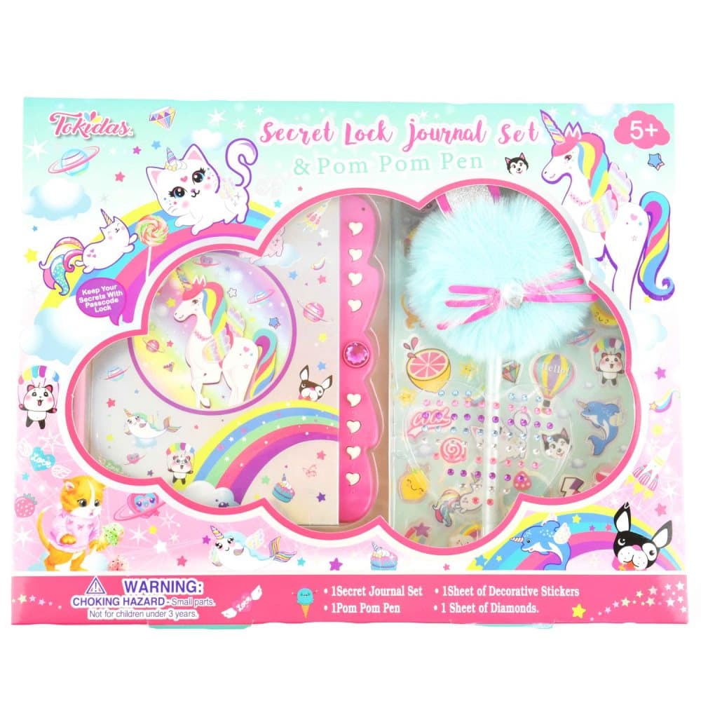 Unicorn pysselpaket 4 delar pyssel dagbok penna