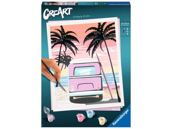 Ravensburger Beach Life, Malinger inkludert, Gutt/Jente, Fargelegg etter tall