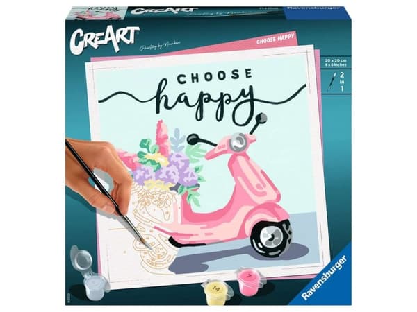 Ravensburger MnZ Choose happy, Maalit mukana, Poika/tyttö, Numerovärityspakkaus
