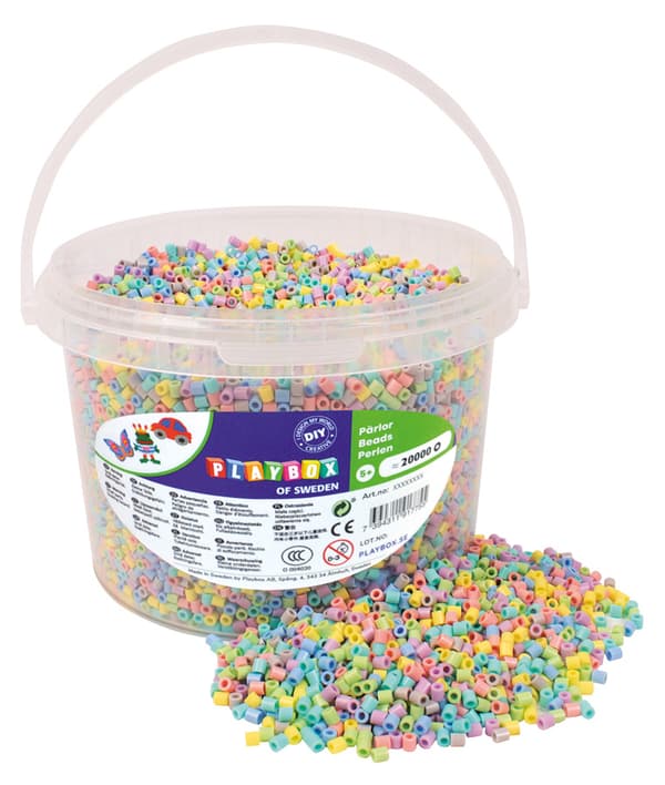 Pärlor till pärlplatta Pastellmix 20.000-p Playbox