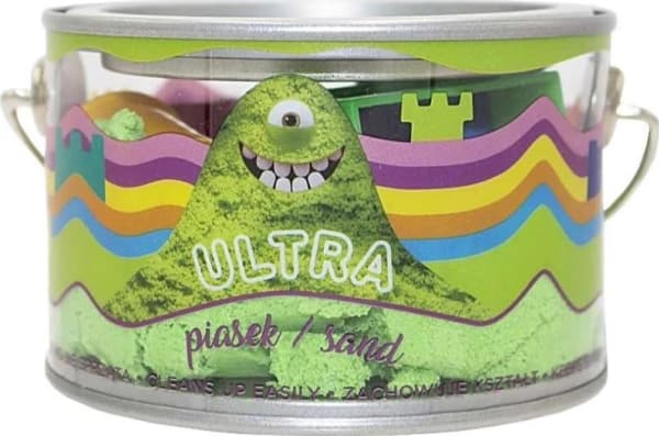 Epee Green Ultra sand i en 200g boks og castle serie former