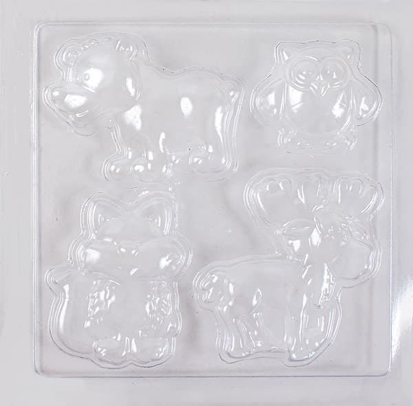Støpeform Gips Skogsdyr 4 motiver Playbox