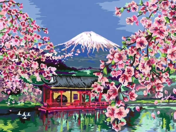 Ravensburger CreArt Seria Premium B konstnär körsbär i Japan