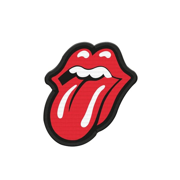 The Rolling Stones Tongue Iron On Patch Red/Black One Size