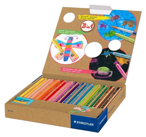 Färgpenna 3-i-1 Chunky 12-p Noris Junior Staedtler