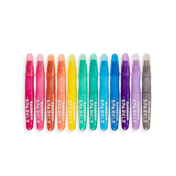 Rainbow Sparkle Skinnende gel-penn med vannfargeeffekt, 12 stk Ooly