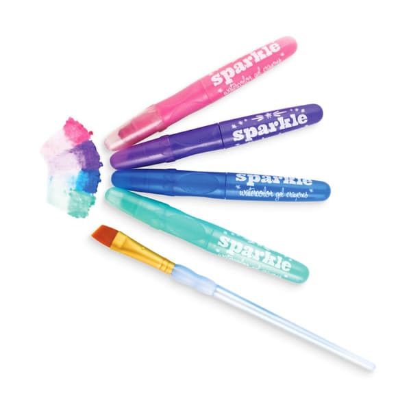 Rainbow Sparkle Skinnende gel-penn med vannfargeeffekt, 12 stk Ooly