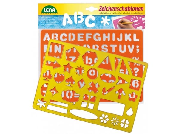 Lena Stencils Alphabet, numbers and symbols