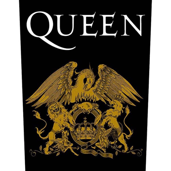 Queen Crest Patch Black/Yellow/White One Size