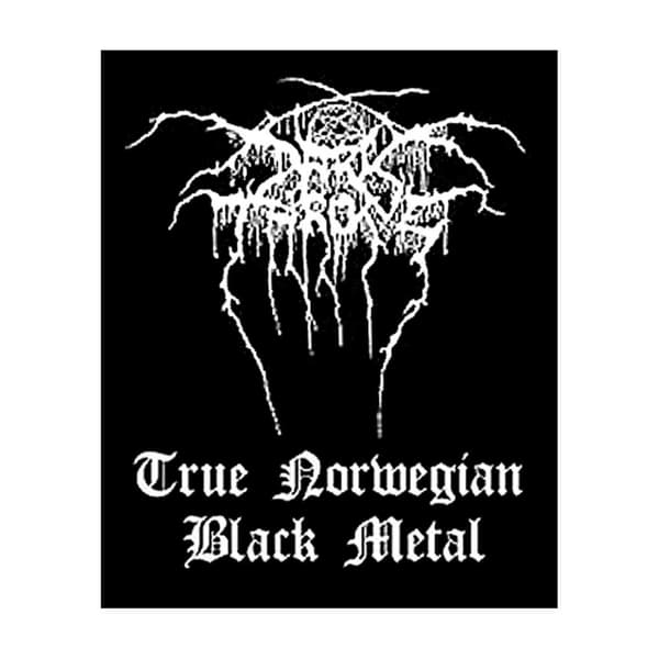 Darkthrone Black Metal Standard Patch Black/White One Size