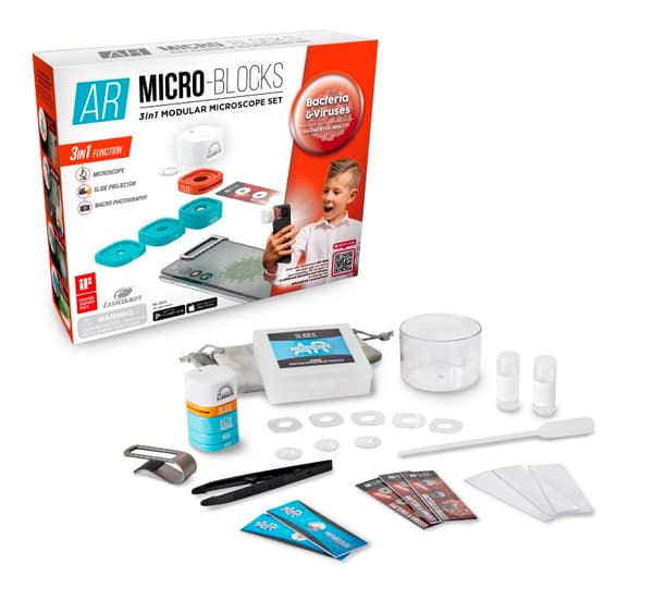 AR Micro-Blocks 3i1 modulärt mikroskopset bakterier och virus
