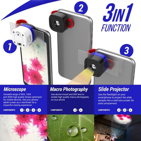 AR Micro-Blocks 3i1 modulärt mikroskopset Deluxe