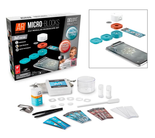 AR Micro-Blocks 3i1 modulärt mikroskopset Deluxe