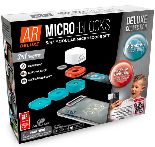 AR Micro-Blocks 3i1 modulärt mikroskopset Deluxe