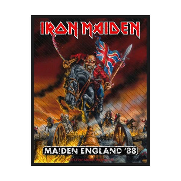 Iron Maiden Jomfru England Patch Red/Yellow One Size