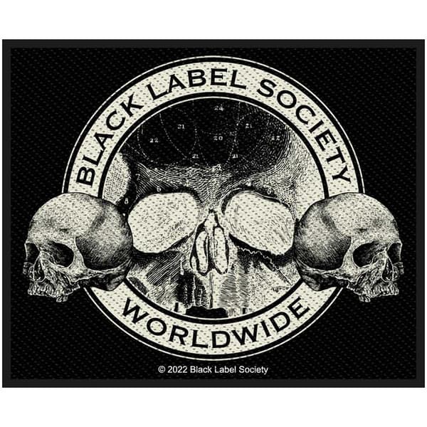 Black Label Society Worldwide Skull Patch Black One Size
