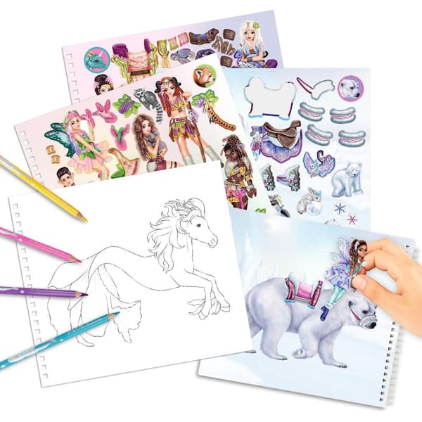 TOPModel Fantasy Friend Målarbok med stickers