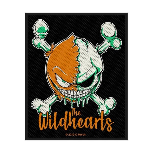 The Wildhearts Logo Skull Patch Black/Orange/Green One Size