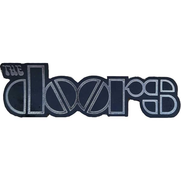 The Doors Logo Chrome Iron On Patch Black One Size