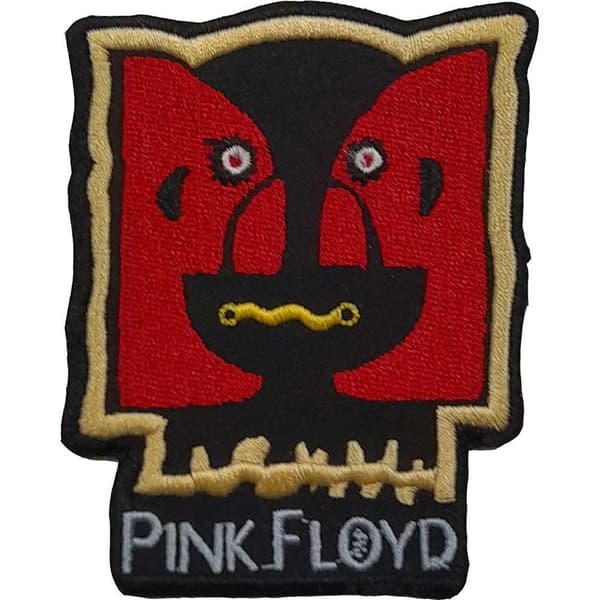 Pink Floyd Division Bell Iron On Patch Black/Red One Size