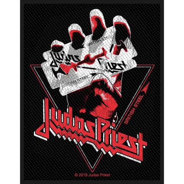 Judas Priest British Steel Vintage Patch Black/Red/Silver One Size