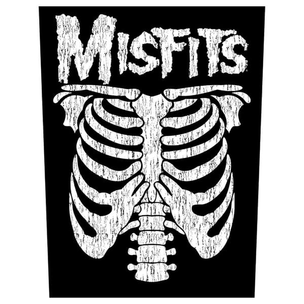 Misfits Ribcage Patch White/Black One Size