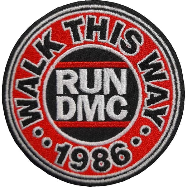 Run DMC Walk This Way Iron On Patch Black/Red One Size