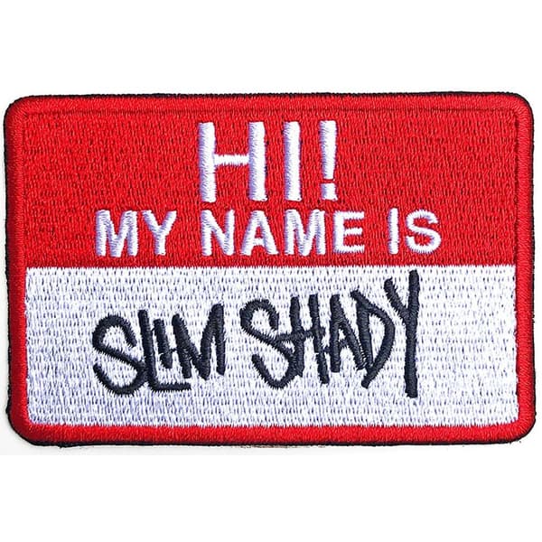 Eminem Slim Shady Badge stryg-på-patch Red/White One Size