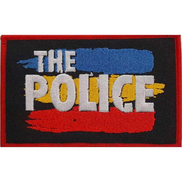 The Police Logo Stripe Patch Black/Red One Size