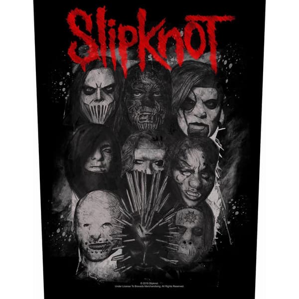 Slipknot Vi är inte din sort Masker Patch Black/Grey/Red One Size