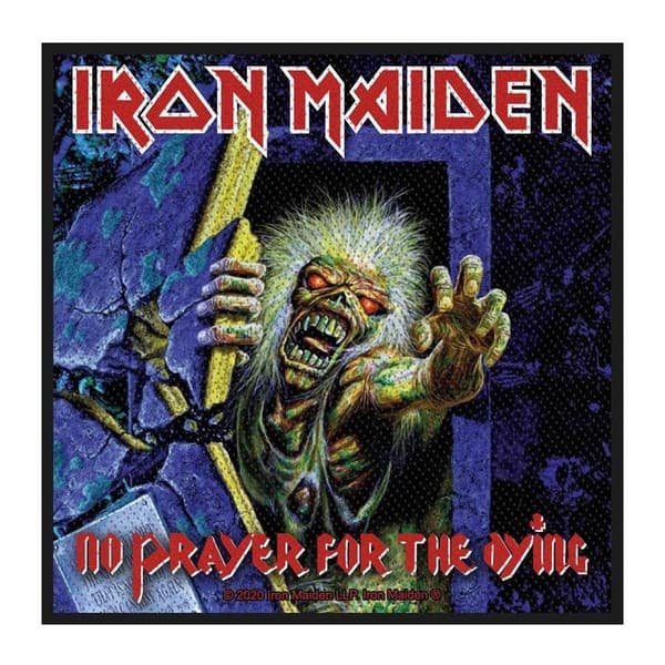 Iron Maiden No Prayer For The Dying Standard Patch Blue/Black/Yellow One Size