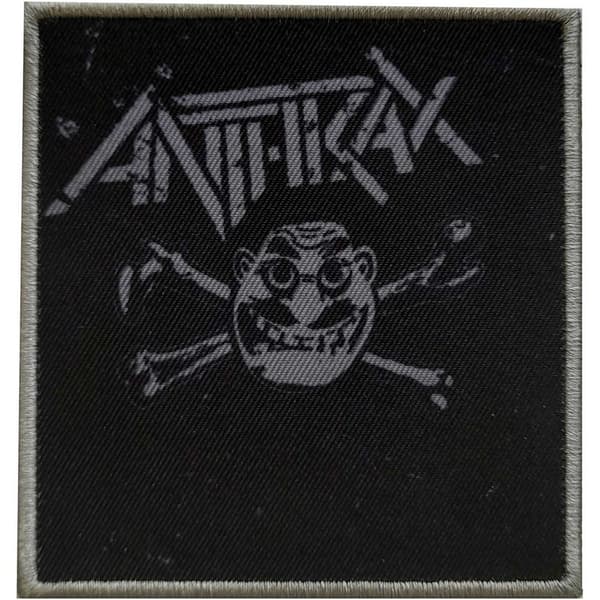 Anthrax Cross Bones Iron On Patch Black/Grey One Size