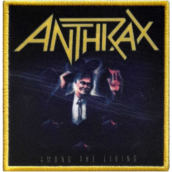 Anthrax Among The Living Iron On Patch Yellow/Black One Size