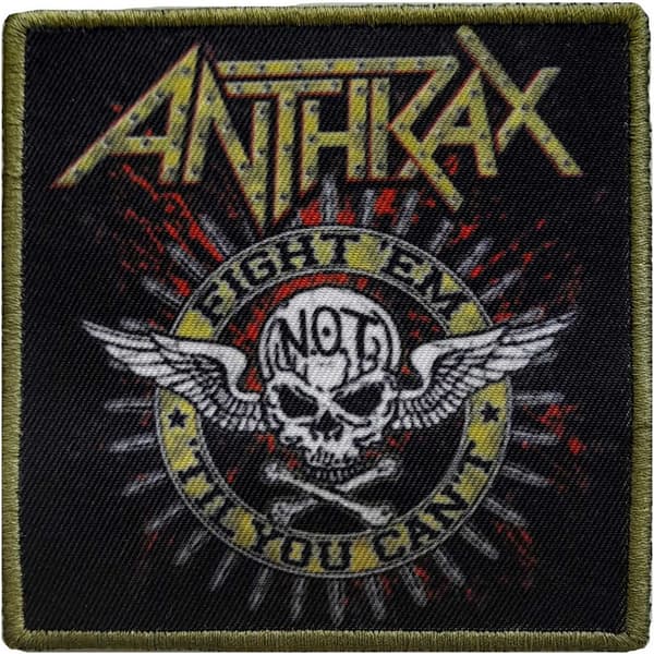 Anthrax Fight ´Em Iron On Patch Yellow/Black One Size