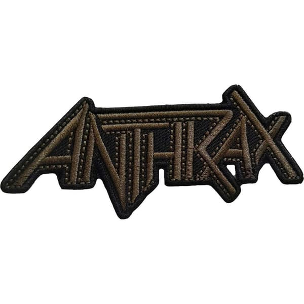 Anthrax Logo Iron On Patch Brown One Size