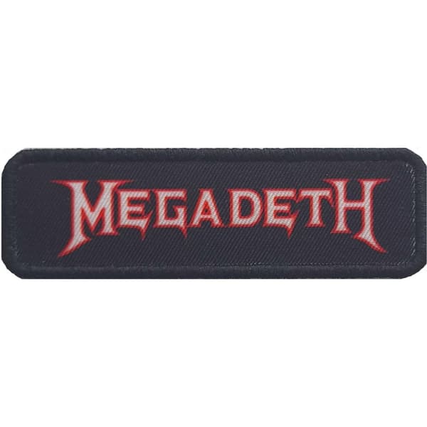 Megadeth Logotyp Outline Iron On Patch Red/Black One Size