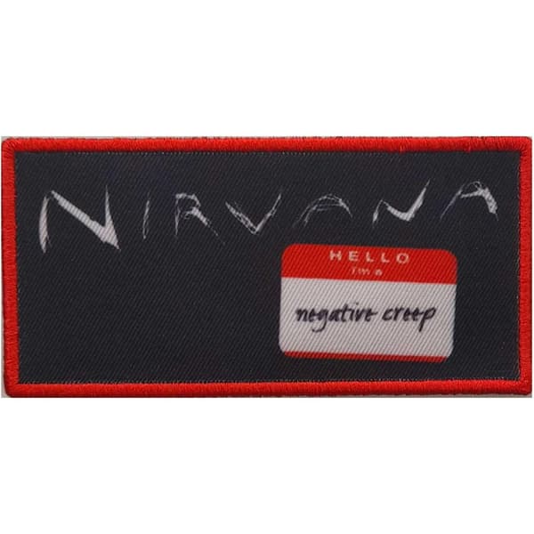 Nirvana Negative Creep strykjärn på plåster Red/White/Black One Size