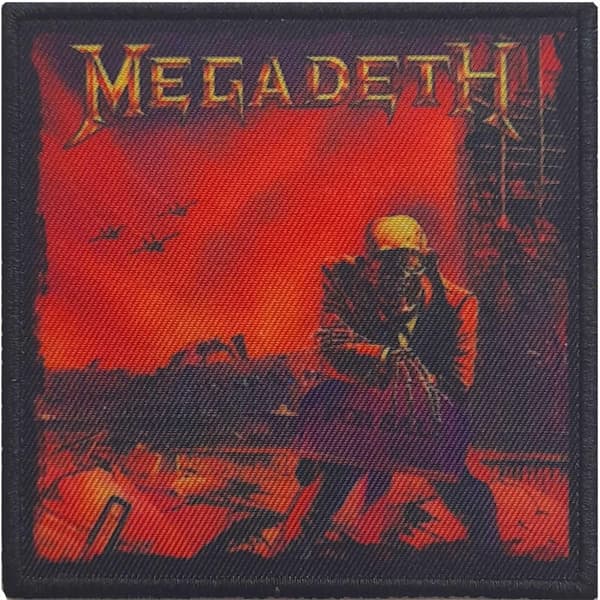 Megadeth Peace Sells Iron On Patch Red/Black One Size