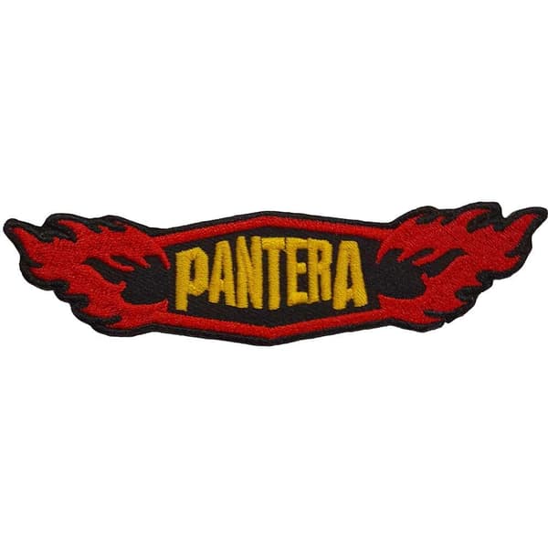 Pantera Flames Iron On Patch Red/Black/Yellow One Size
