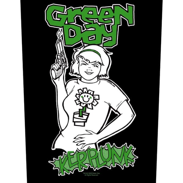 Green Day Kerplunk Patch Black/White/Green One Size
