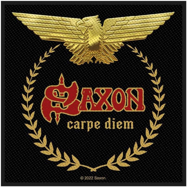 Saxon Carpe Diem Standard Patch Black/Gold/Red One Size