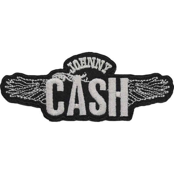 Johnny Cash Vinger strygeplaster Black/Grey One Size