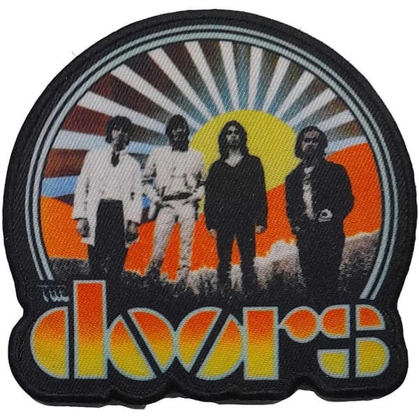 The Doors Sunrise Iron On Patch Black/Orange One Size