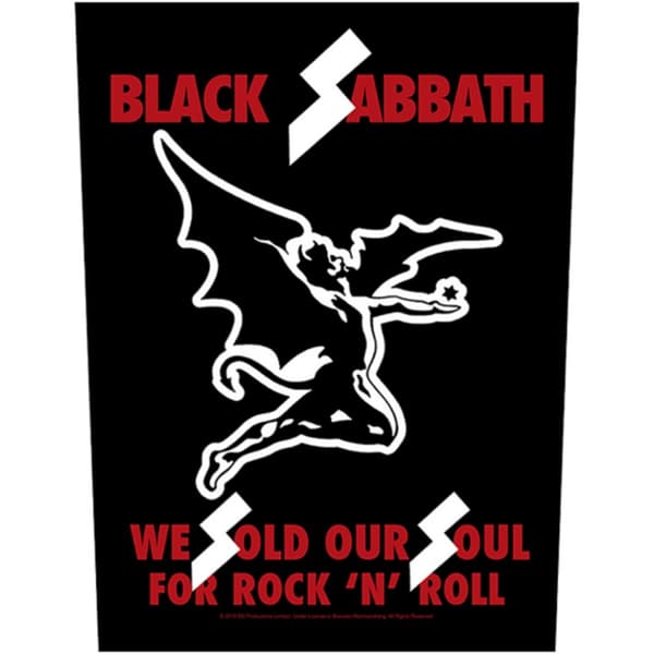 Black Sabbath Vi solgte vores sjæle Patch Black/White/Red One Size