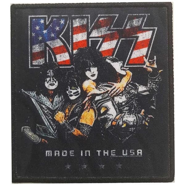 Kiss Tillverkad i USA Iron On Patch Black One Size