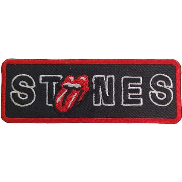 The Rolling Stones No Filter Logo Bordered Iron On Patch Red/Black/White One Size
