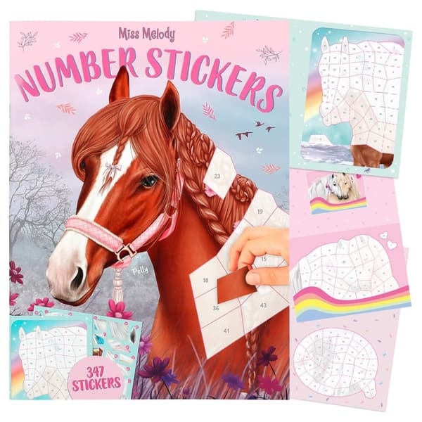 Miss Melody Klistra efter Nummer Stickersbok Pyssel