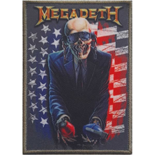 Megadeth Grenade USA Iron On Patch Black One Size